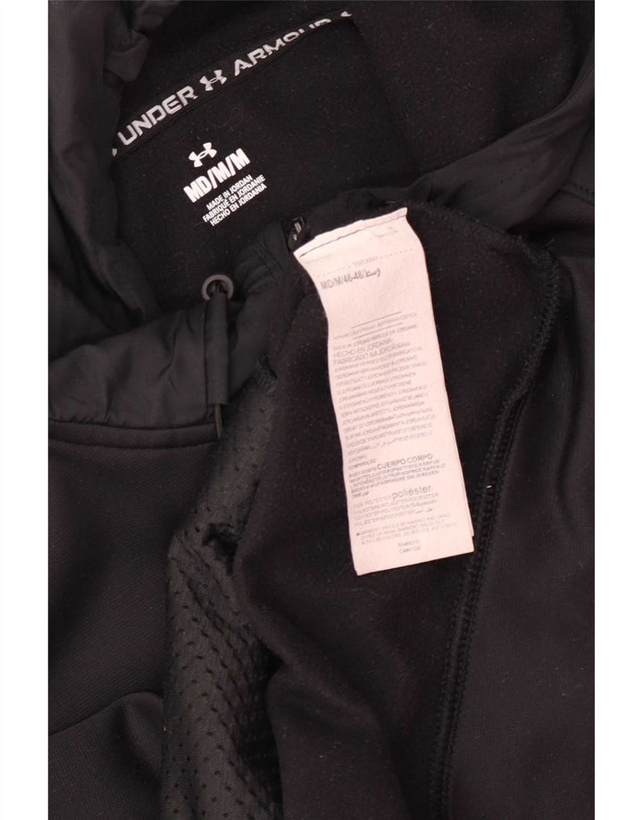 Under Armour Herren-Kapuzenpullover mit grafischem Reißverschluss, mittelschwarz, Polyester