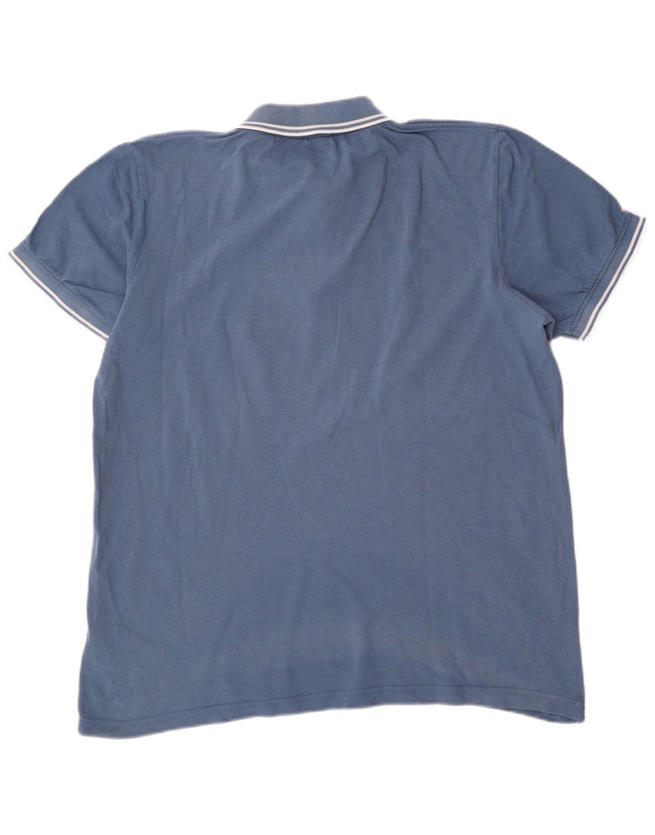 Kappa Herren-Poloshirt, groß, blau gestreift, Baumwolle