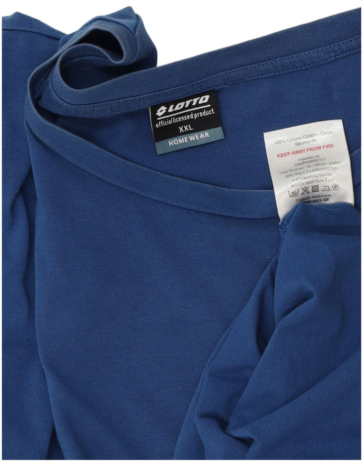 Lotto Herren T-Shirt Top 2XL Blau Baumwolle