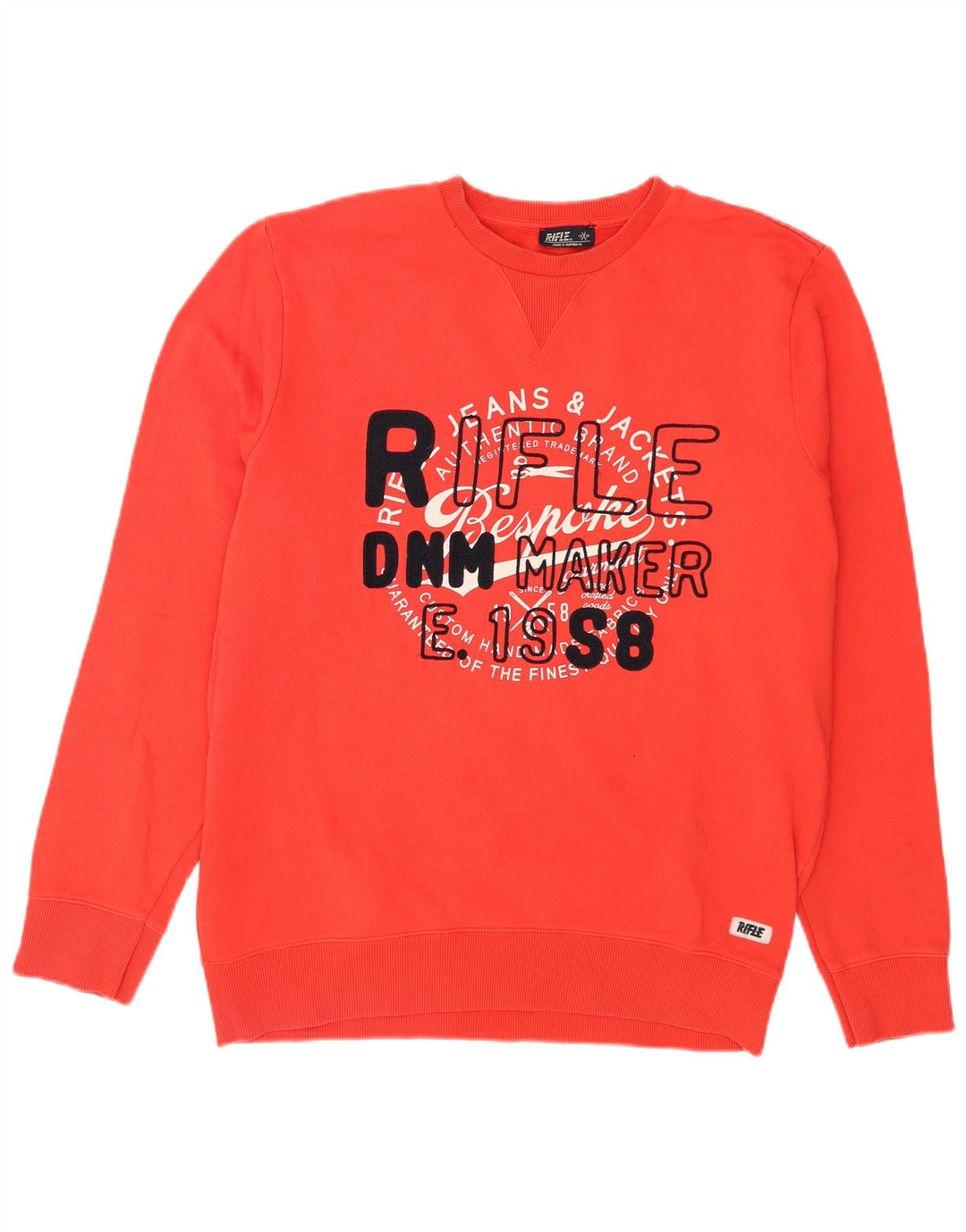 Rifle Herren-Sweatshirt mit Grafik, 2XL, rote Baumwolle