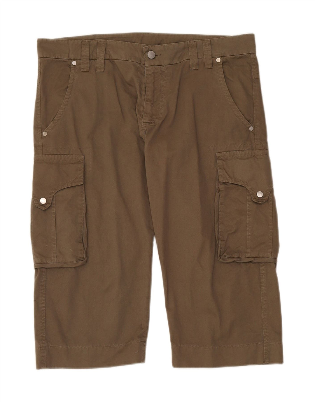 GAZZARRINI Herren Cargo-Bermudashorts IT 50 Large W38 Khaki Baumwolle