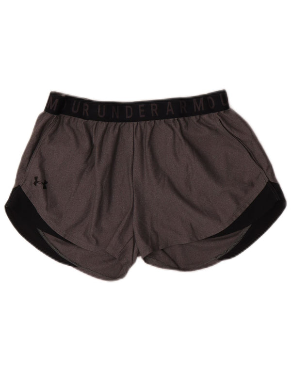 Under Armour Damen Sportshorts UK 12 Mittelgrau Polyester Sport