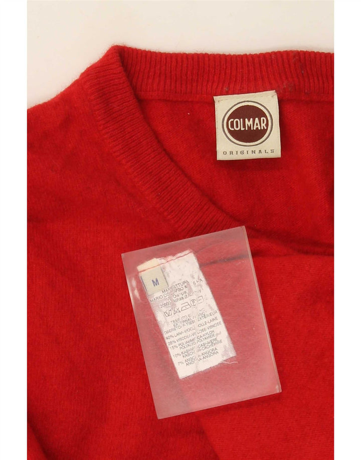 Colmar Herren-Pullover mit Rundhalsausschnitt, mittelrote Wolle