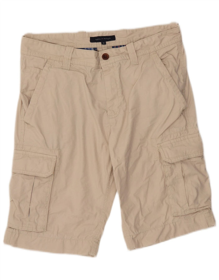 TOMMY HILFIGER Herren Cargo Shorts W32 Mittelbeige Baumwolle