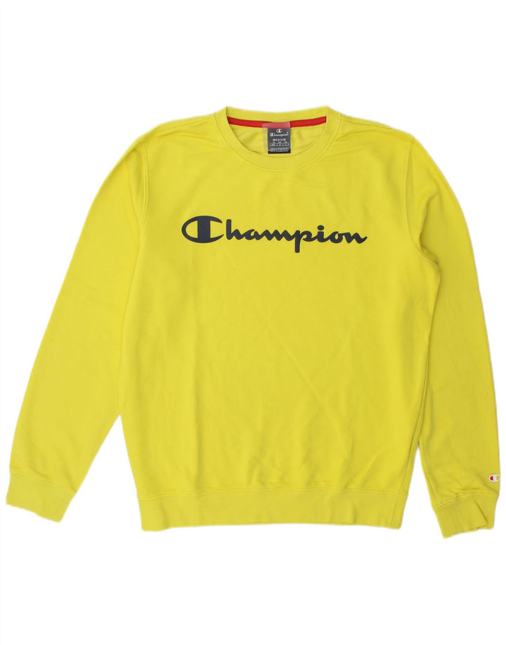 Champion Herren-Sweatshirt mit Grafik, mittelgelbe Baumwolle