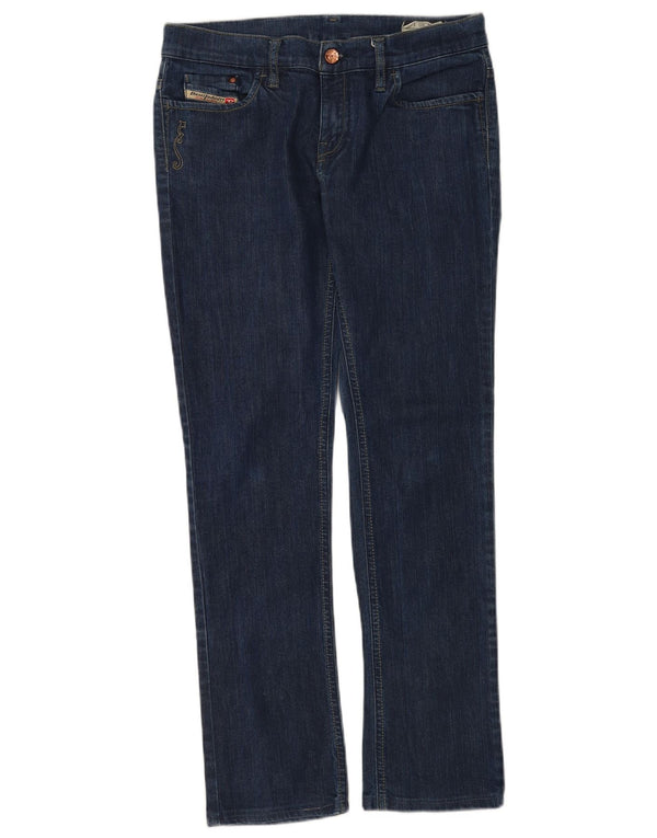Diesel Damen Liv Slim Jeans W30 L32 Marineblau Baumwolle