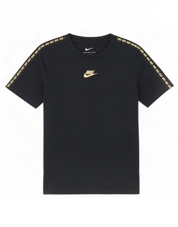 Nike Jungen T-Shirt mit Grafik, 13–14 Jahre, XL, schwarze Baumwolle