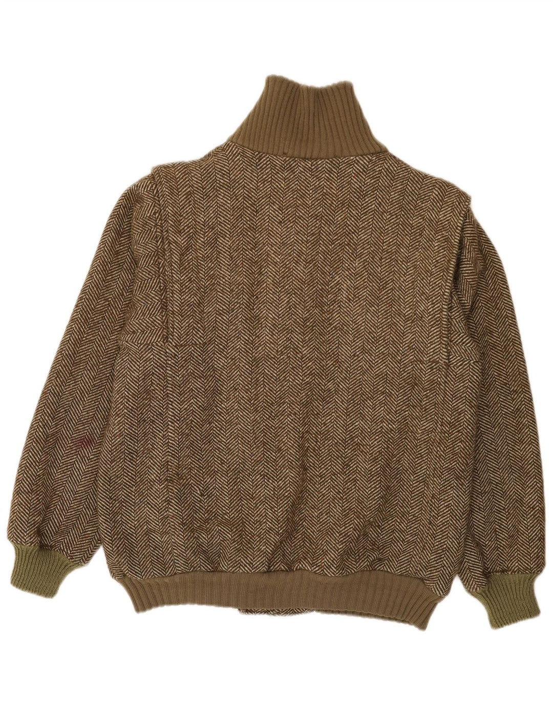 Radici Herren-Strick-Bomberjacke IT 50 Large Khaki Herringbone