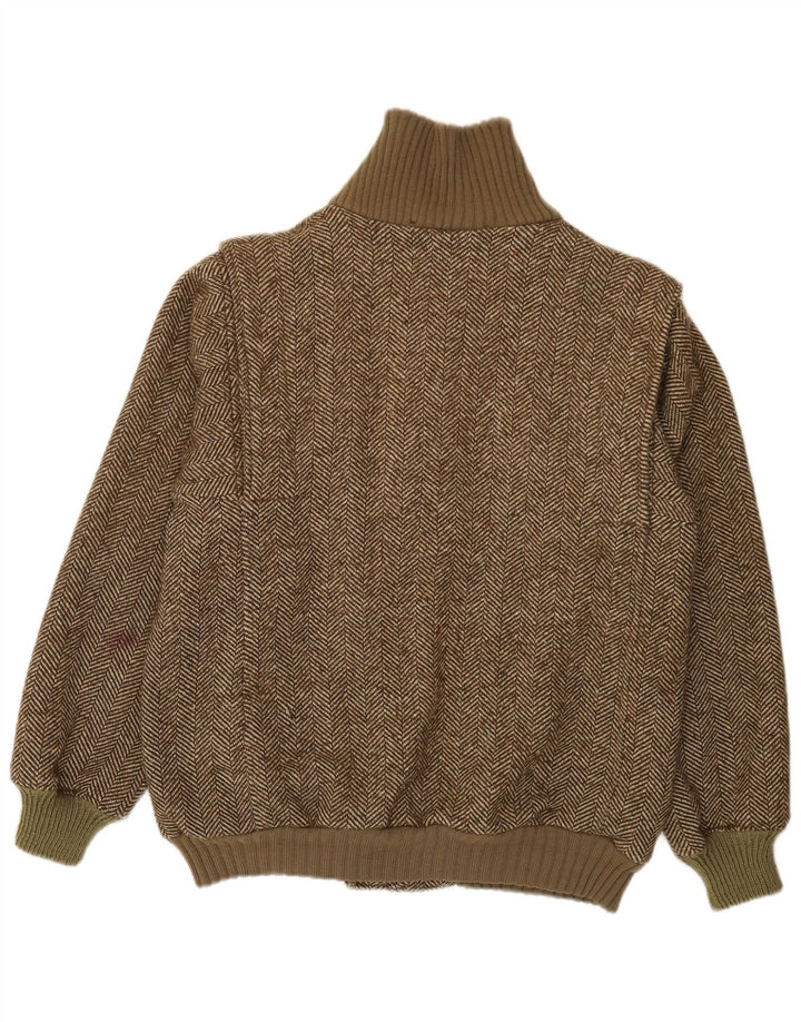 Radici Herren-Strick-Bomberjacke IT 50 Large Khaki Herringbone