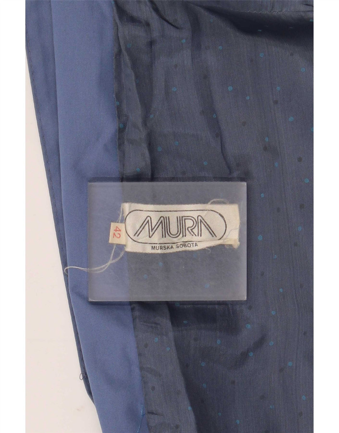 Vintage Damen Mantel IT 42 Mittelblau