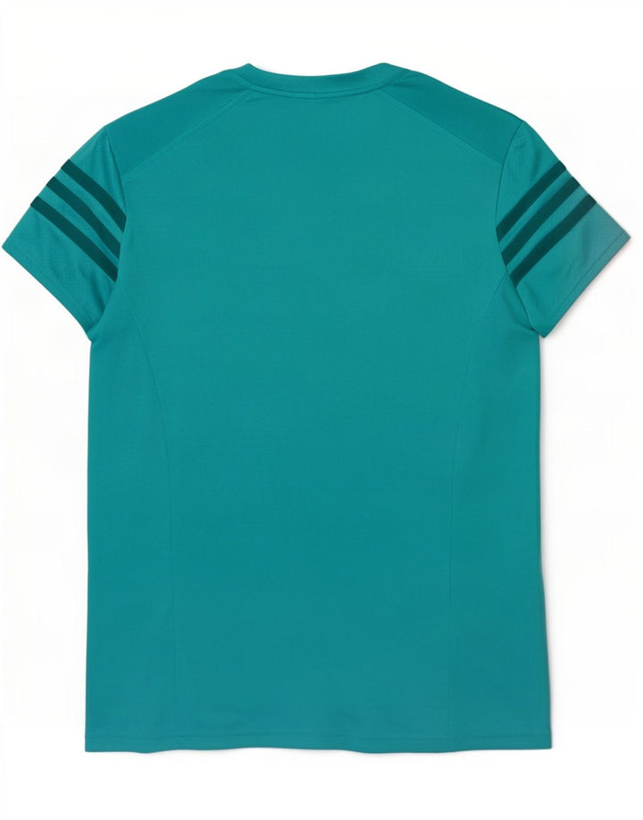 Adidas Damen Climalite T-Shirt Top UK 8/10 Small Türkis Polyester