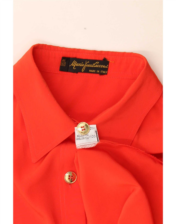 Mario Pucci Cecconi Damen Übergroße Hemdbluse IT 42 Mittelorange