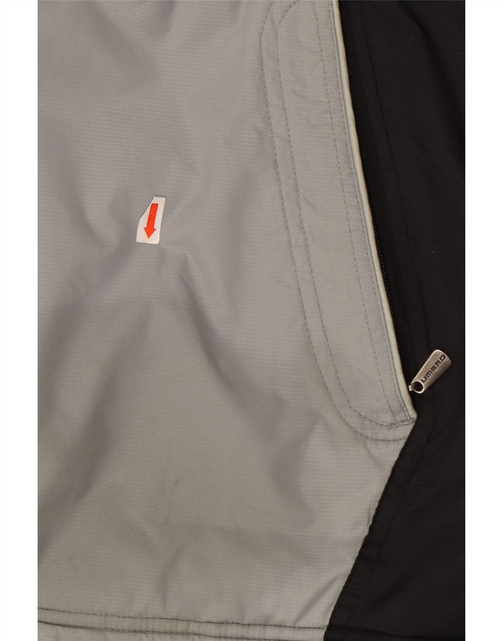Umbro Herren-Windbreaker-Jacke, UK 42, XL, graues Colourblock-Nylon