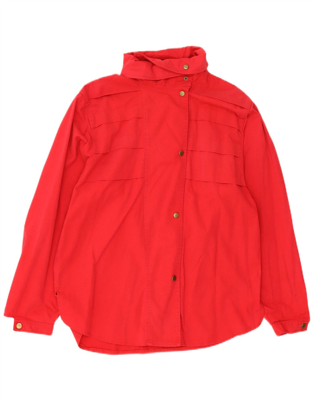 Louis London Damen Overshirt-Hemd UK 14 Mittelrote Baumwolle