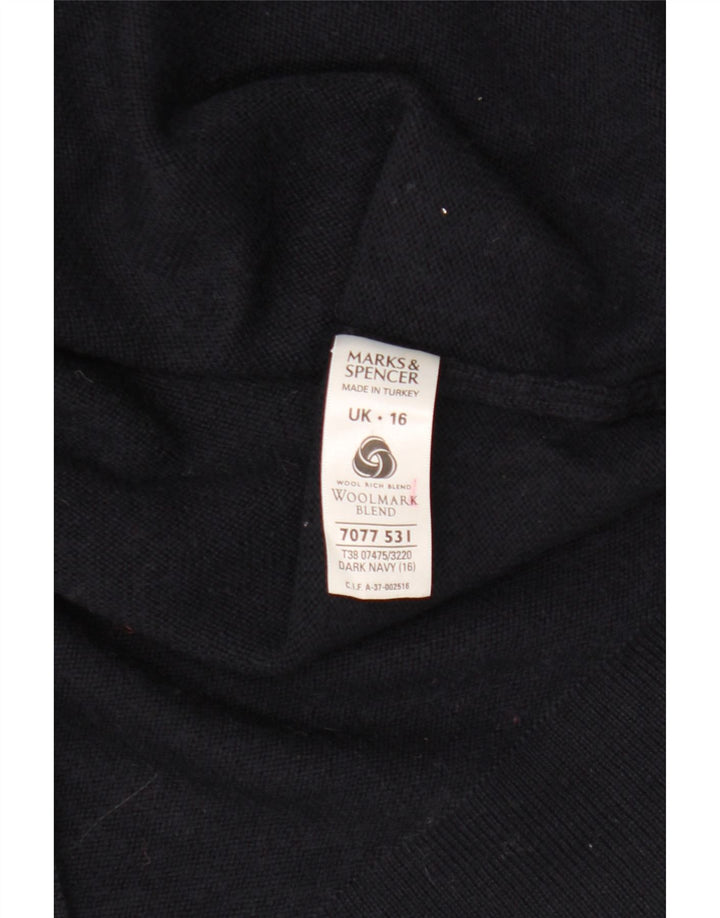 Marks & Spencer Damen Rollkragenpullover, Gr. 40, Marineblau