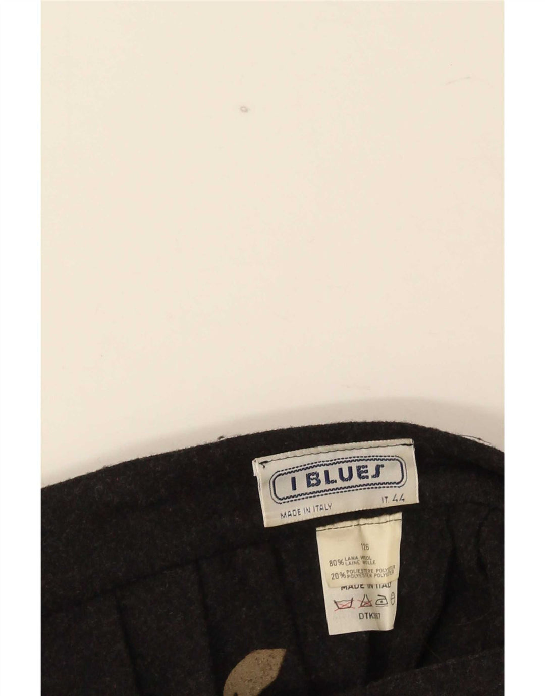 i Blues Damen Faltenrock IT 44 Medium W28 Schwarze Wolle