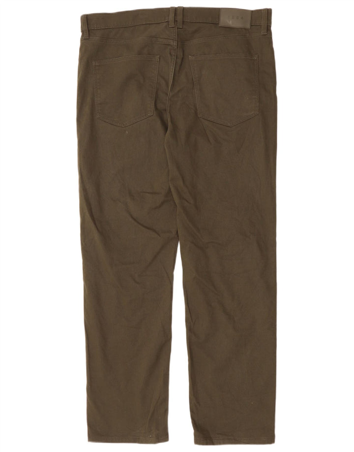 MARKS & SPENCER Gerade Freizeithose für Herren, W36, L31, Khaki, Baumwolle