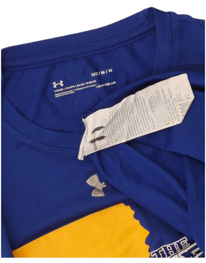 UNDER ARMOUR Herren Heat Gear Graphic Top Langarm mittelblaues Polyester