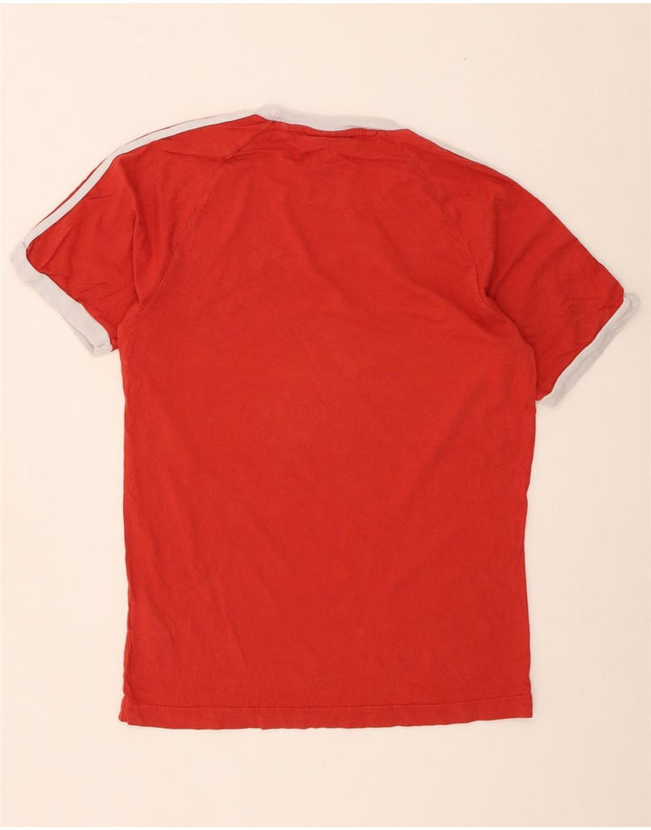 Adidas Herren T-Shirt Top Mittelrote Baumwolle