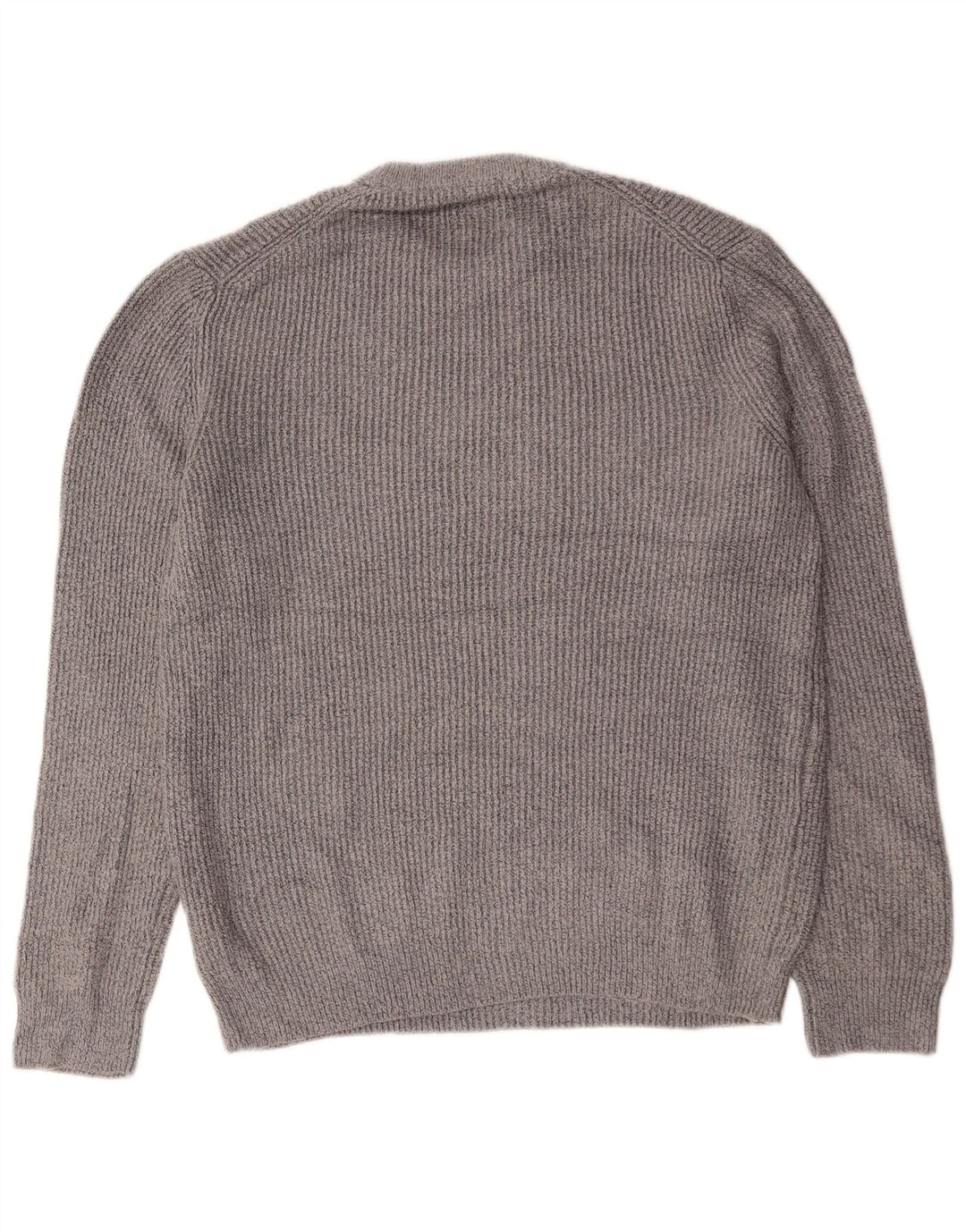 Marks & Spencer Herren-Pullover mit Rundhalsausschnitt, Größe L, Grau, Polyamid