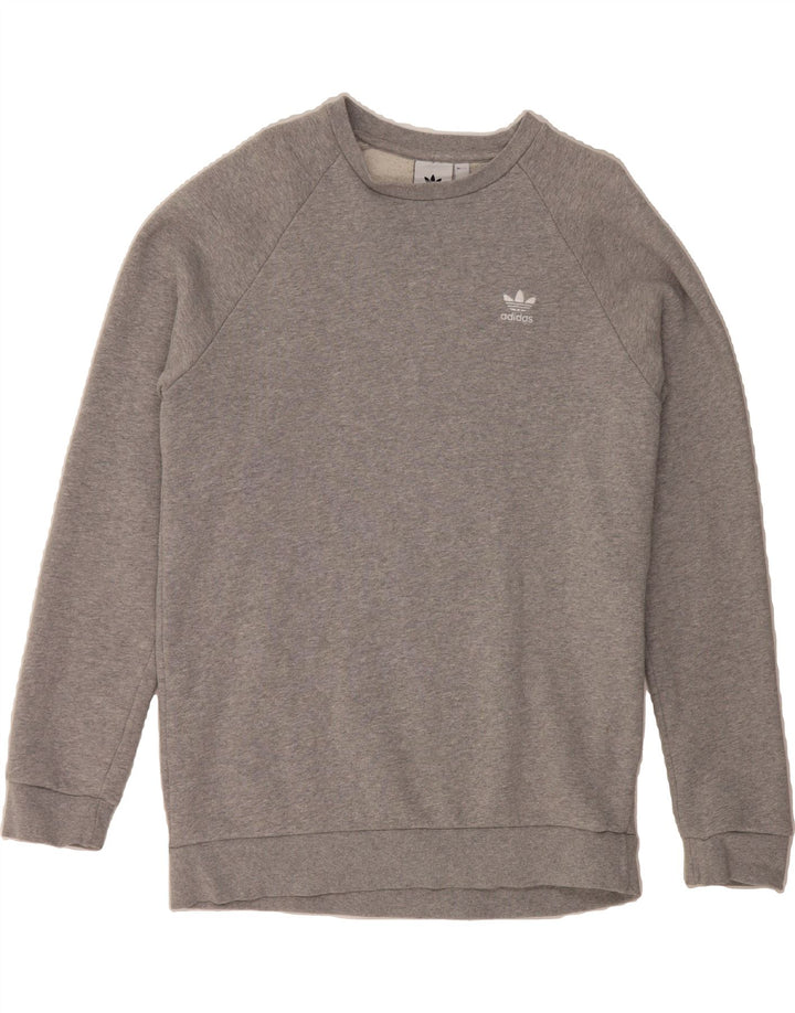 ADIDAS Mens Sweatshirt Jumper Medium Grey Cotton Vintage Adidas and Second-Hand Adidas from Messina Hembry 