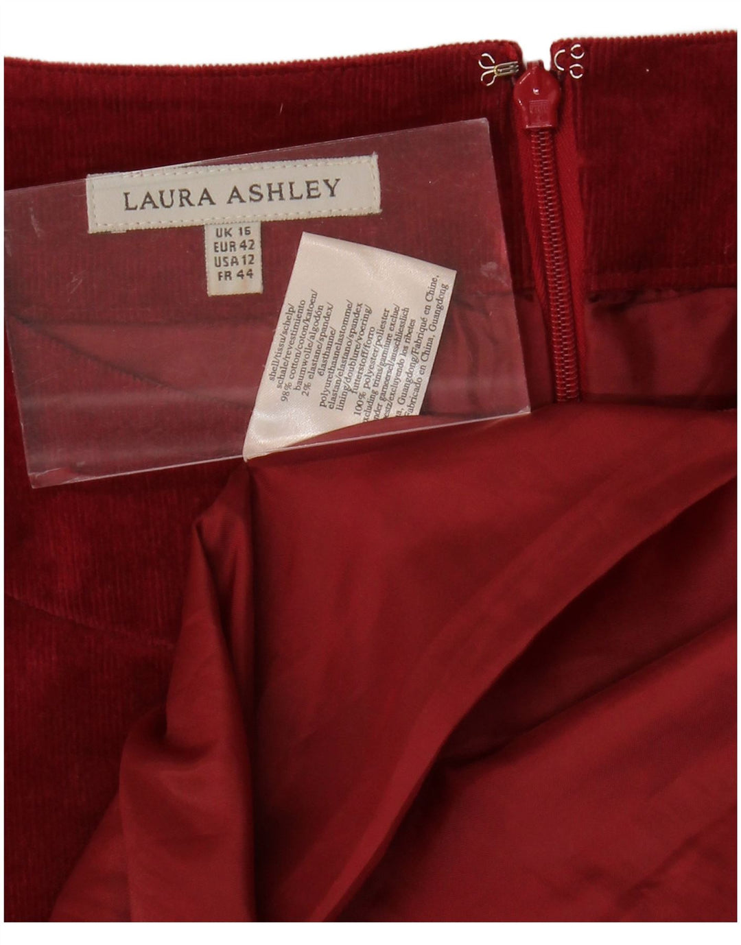 LAURA ASHLEY Ärmelloses A-Linien-Kleid aus Cord für Damen, UK 16, Größe L, Kastanienbraun