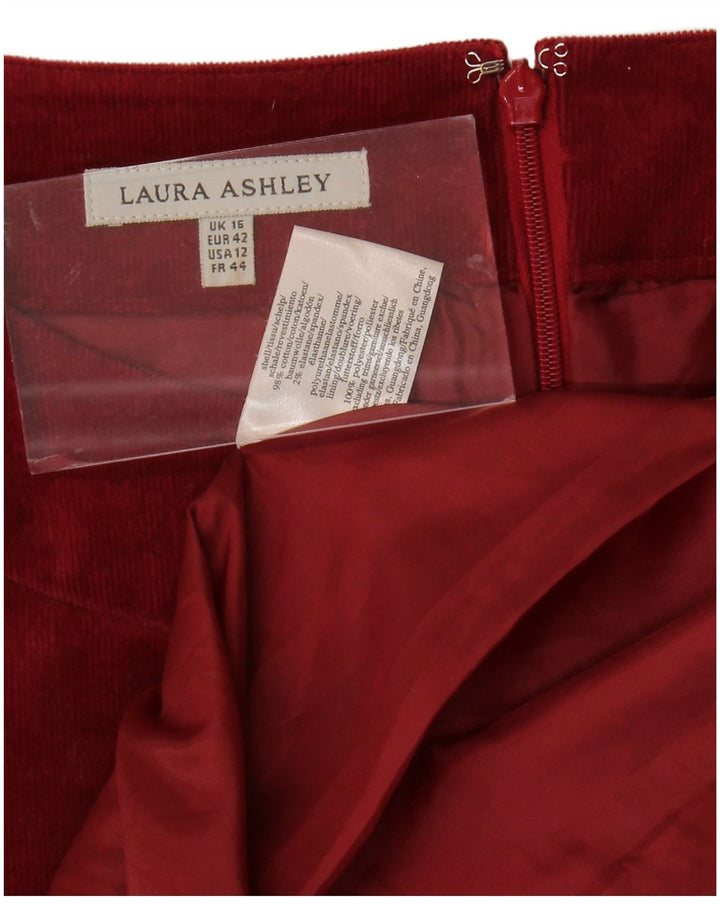 LAURA ASHLEY Ärmelloses A-Linien-Kleid aus Cord für Damen, UK 16, Größe L, Kastanienbraun