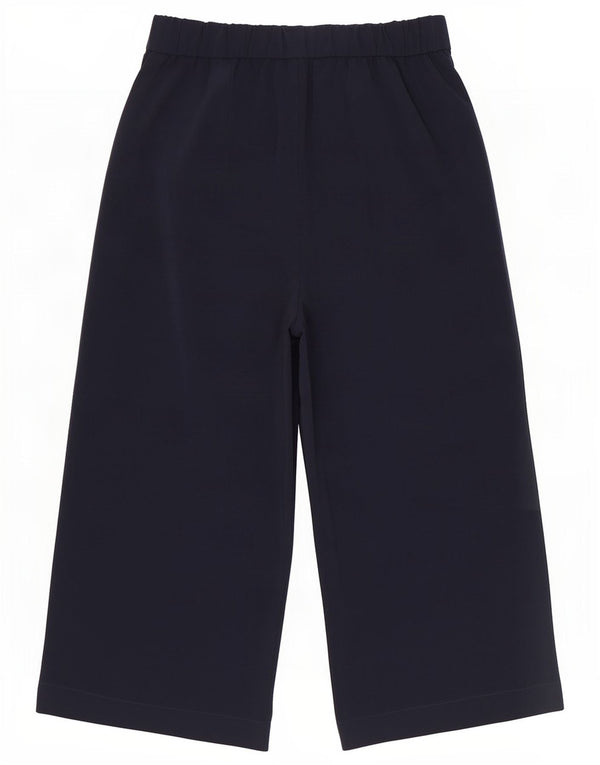 Zara Damen-Caprihose mit weitem Bein, Größe S, W28, L22, Marineblau, Polyester