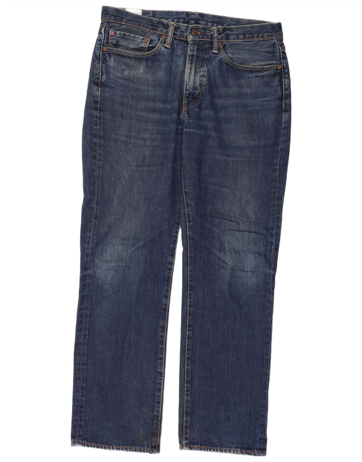 Levi's Herren 514 Straight Jeans W34 L32 Marineblaue Baumwolle