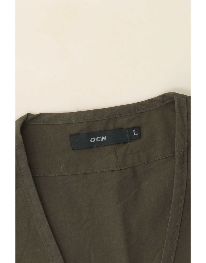 Vintage Herren Utility Gilet UK 40 Large Khaki