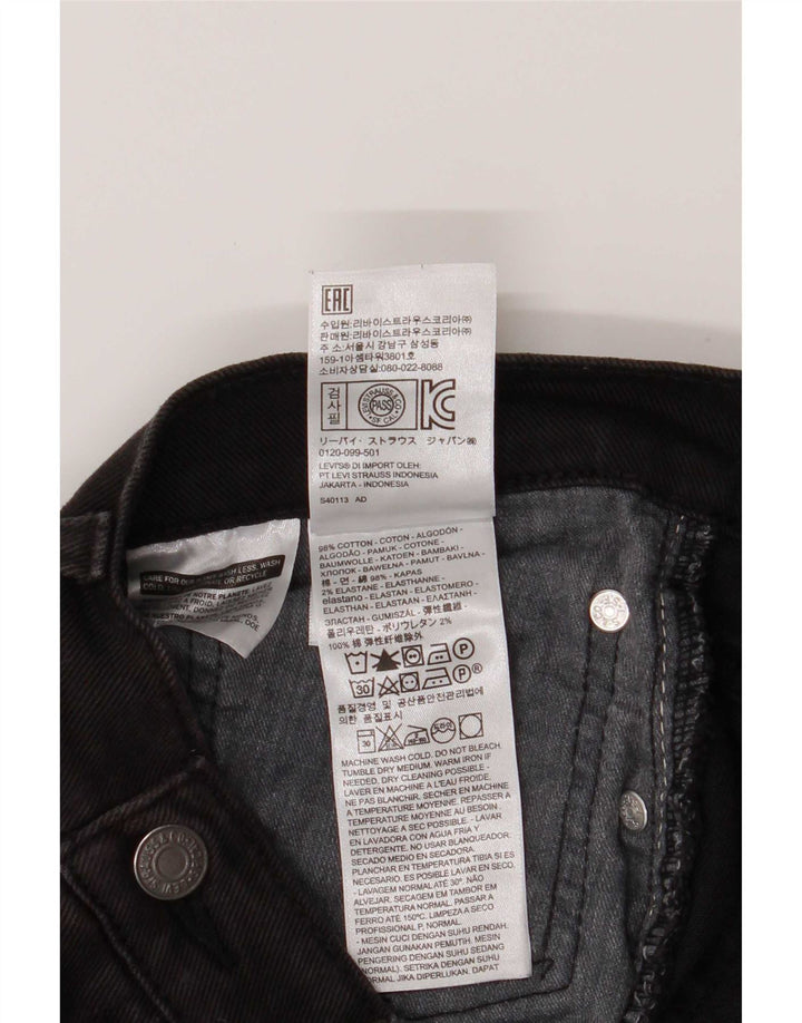 Levi's Herren 514 Straight Jeans W36 L26 Schwarze Baumwolle