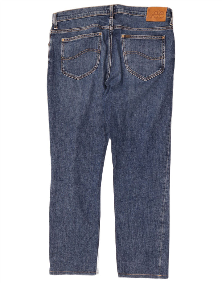 Lee Herren Rider Slim Jeans W34 L28 Blaue Baumwolle