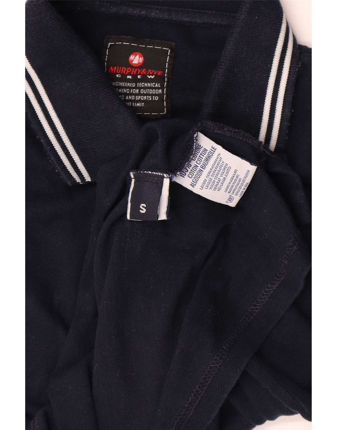 Murphy & Nye Damen Poloshirt UK 10 Small Marineblau Baumwolle