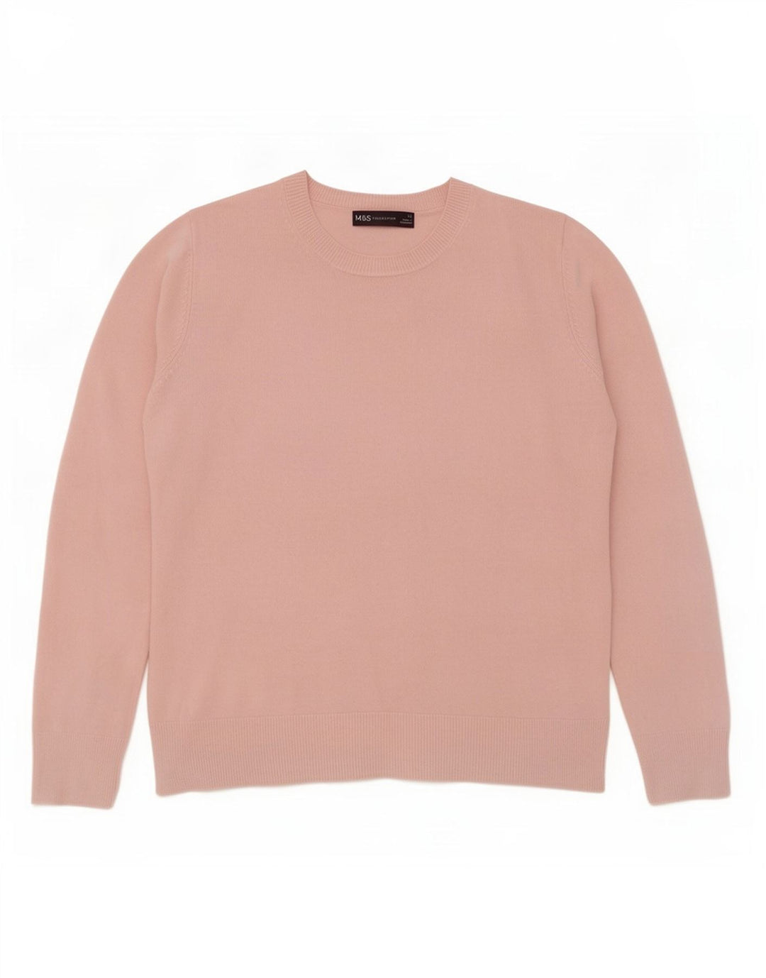 Marks & Spencer Damen-Pullover mit Rundhalsausschnitt, Gr. 12, Mittelrosa