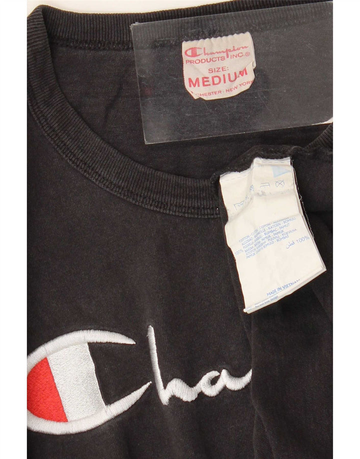 Champion Herren-T-Shirt mit Grafik, mittelschwarze Baumwolle