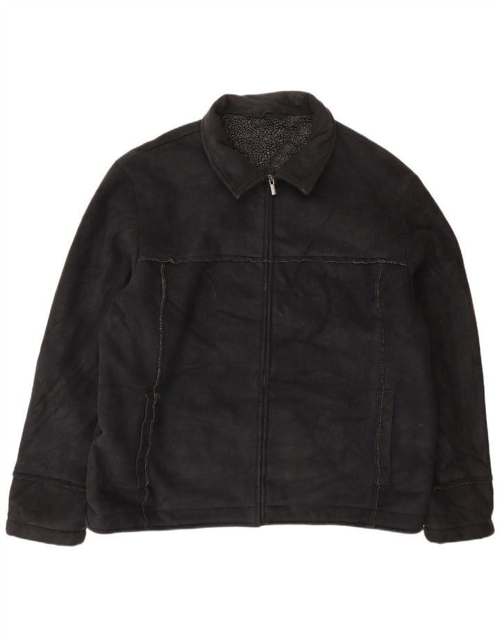 Marks & Spencer Herren Sherpa Jacke UK 42 XL Schwarz