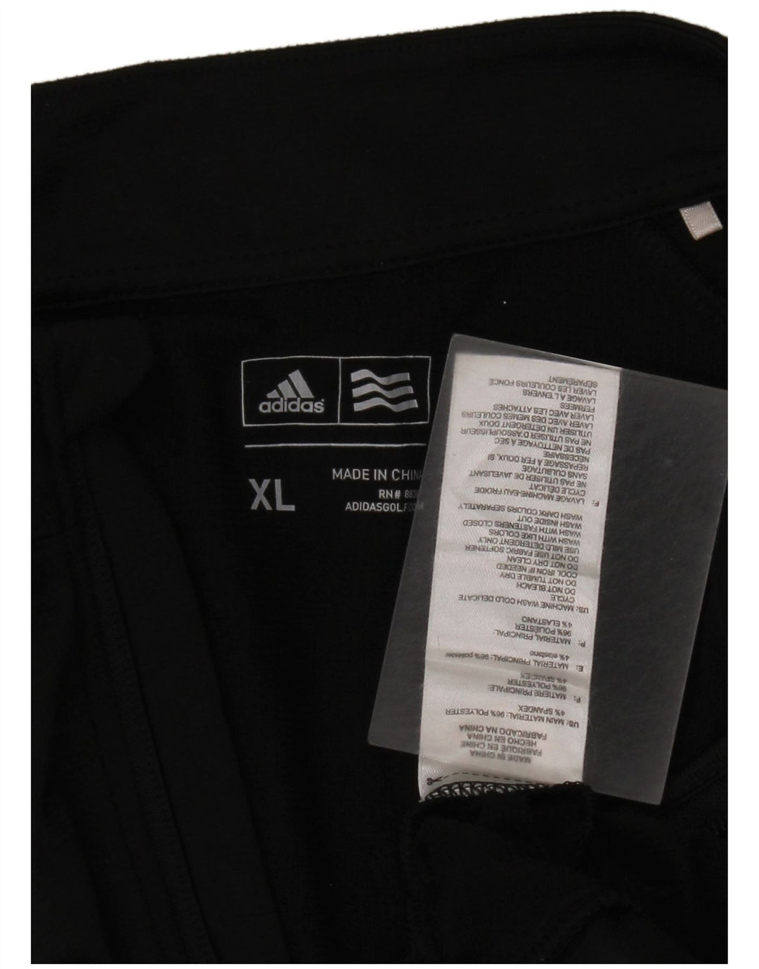 Adidas Herren-Sweatshirt mit Reißverschluss, XL, Schwarz, Polyester
