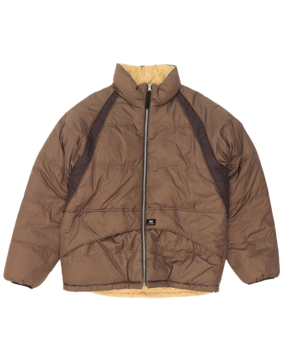 Helly Hansen Herren Reversible Wattierte Jacke UK 38 Mittelbraunes Nylon