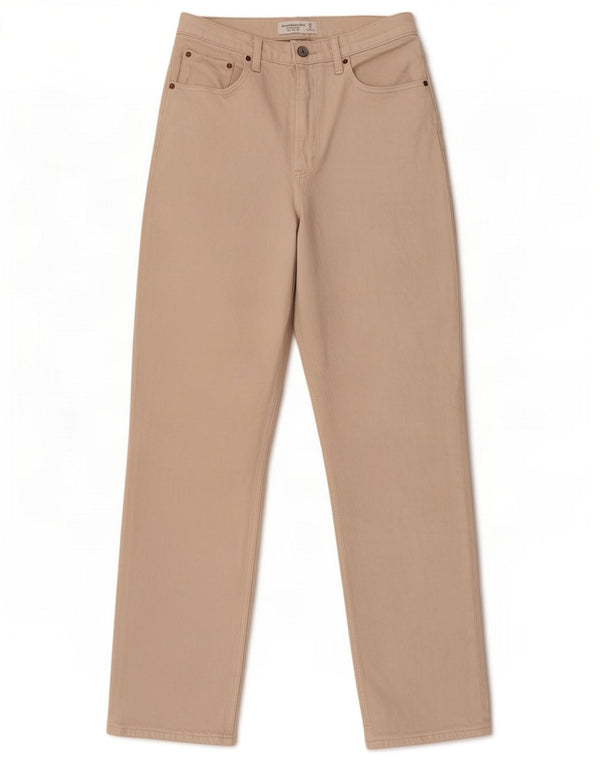 Abercrombie & Fitch Damen Straight Jeans US 6 Medium W28 L31 Beige 90er Jahre
