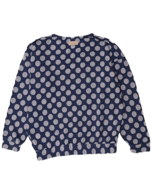 Adidas Damen Graphic Sweatshirt Pullover UK 10 Small Blau Polyester