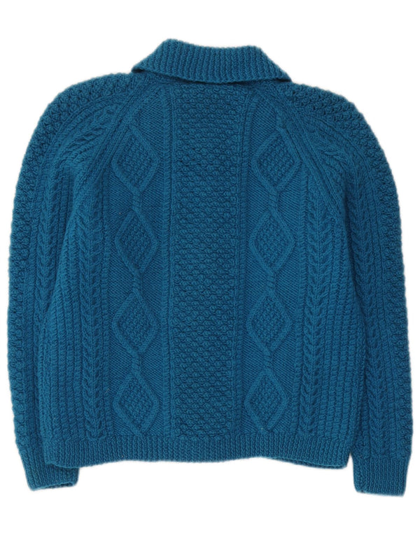 Vintage Damen Cardigan Pullover UK 10 Klein Blau