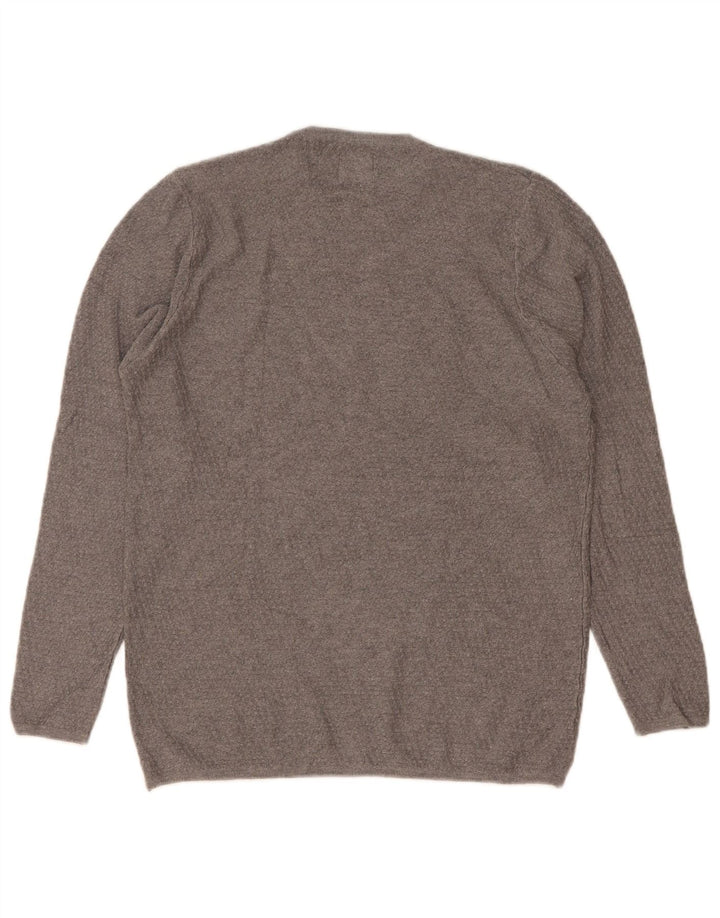 Zara Herren-Pullover mit Rundhalsausschnitt, Größe S, Grau