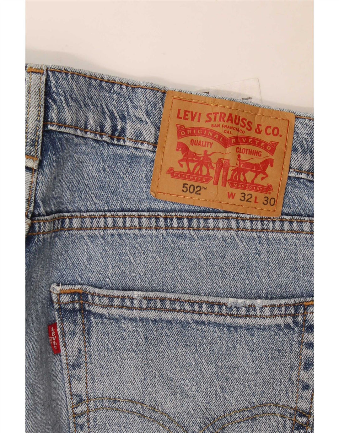 Levi's Herren 502 Tapered Jeans W32 L30 Blaue Baumwolle