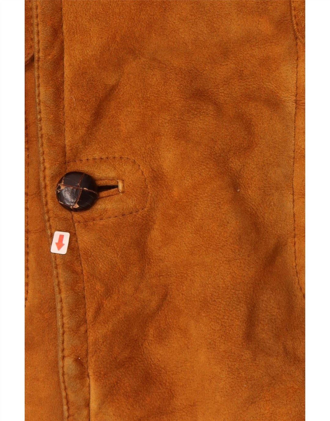 VINTAGE Herren Shearling Mantel IT 52 XL Braunes Leder