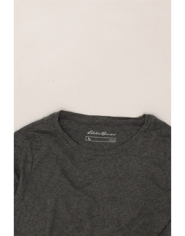 EDDIE BAUER Womens Top Long Sleeve UK 16 Large Grey Cotton Vintage Eddie Bauer and Second-Hand Eddie Bauer from Messina Hembry 