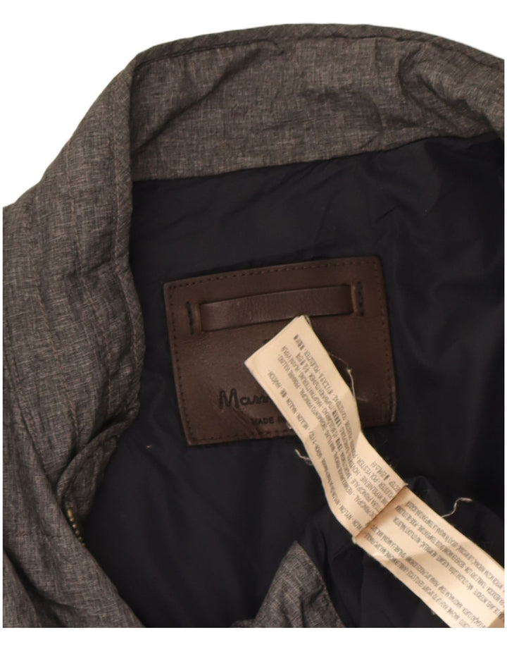Massimo Dutti Herrenweste UK 38 Mittelgraues Nylon