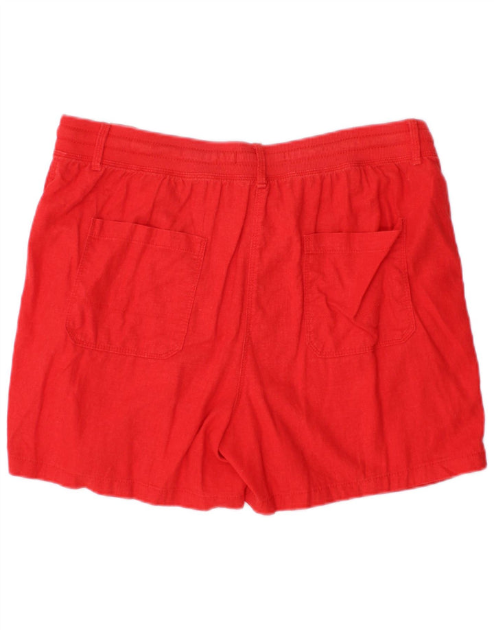 Marks & Spencer Damen Chinoshorts UK 14 Large W36 Rotes Leinen
