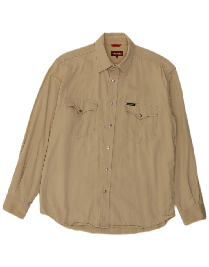 Carrera Herrenhemd Mittelbeige Baumwolle