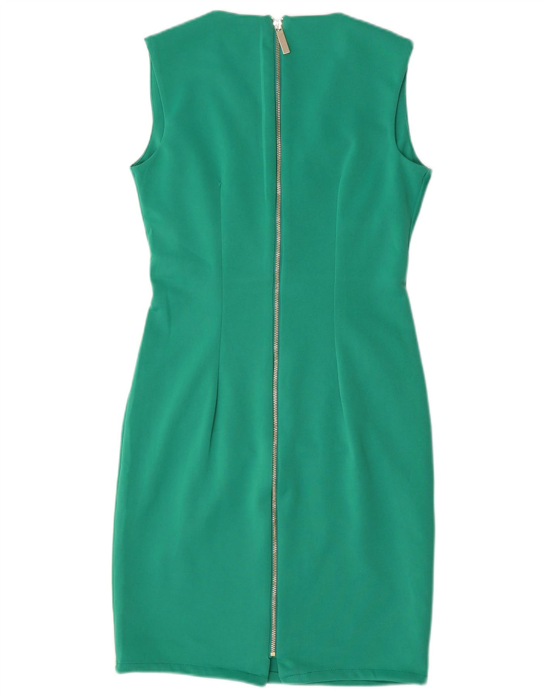 Ärmelloses, figurbetontes Damenkleid von Coast mit durchgehendem Reißverschluss, UK 12, Mittelgrün, Polyester