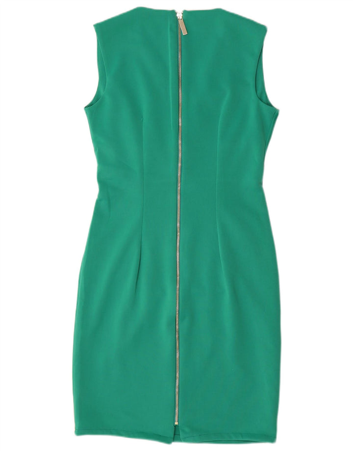 Ärmelloses, figurbetontes Damenkleid von Coast mit durchgehendem Reißverschluss, UK 12, Mittelgrün, Polyester